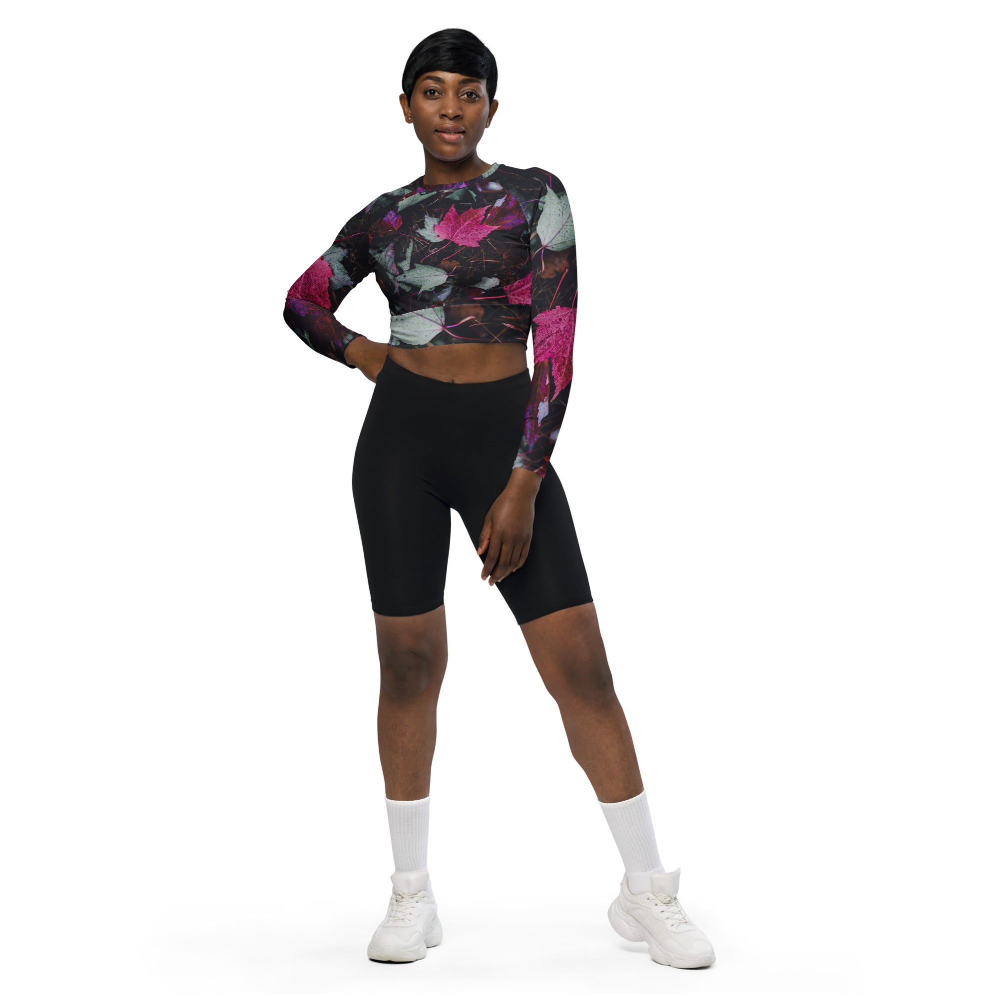 long-sleeved-workout-cropped-top-activewear-gym-clothing-fall-colors-purplepink-wickedyo 3